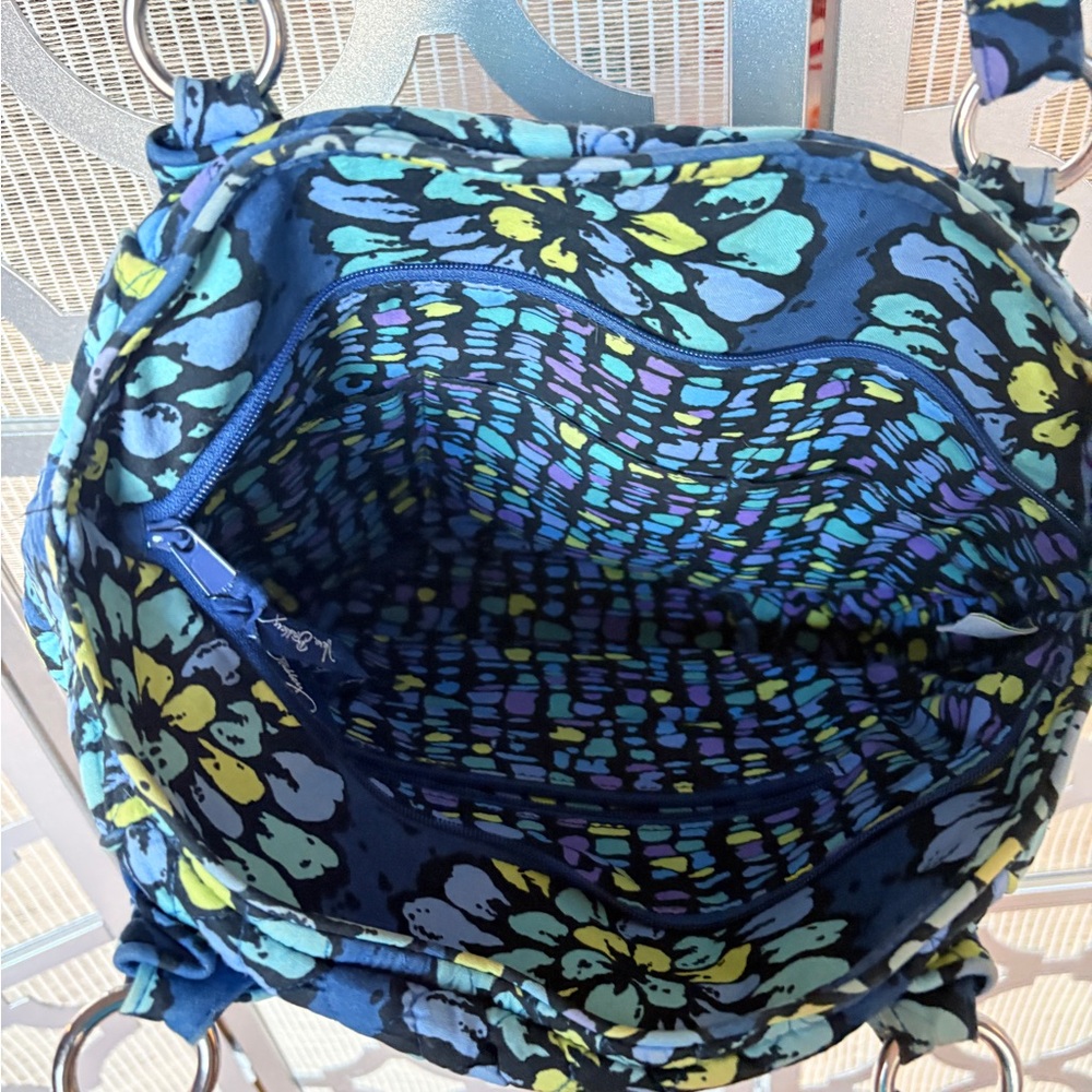 Vera Bradley Blue Floral Shoulder Bag - Picture 5 of 8